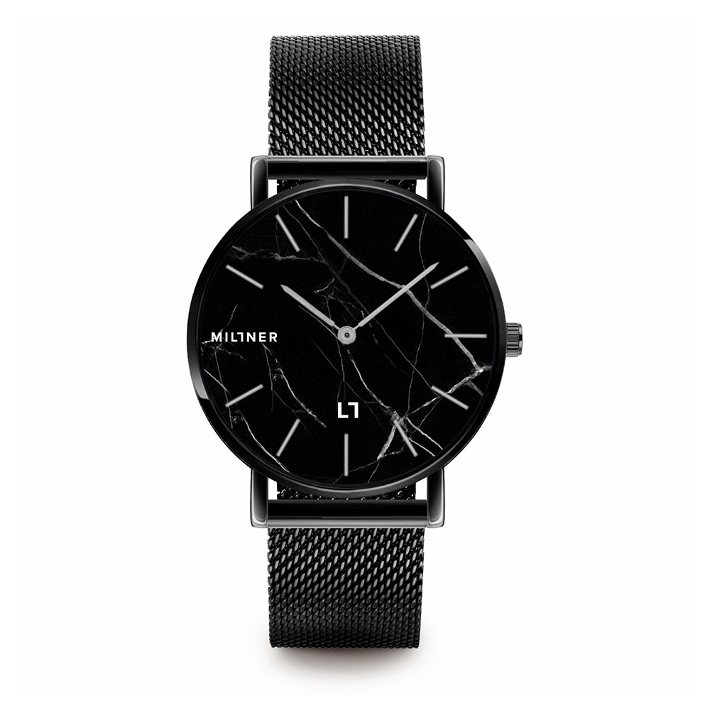 Ceas de dama Millner Camden Marble Full Black
