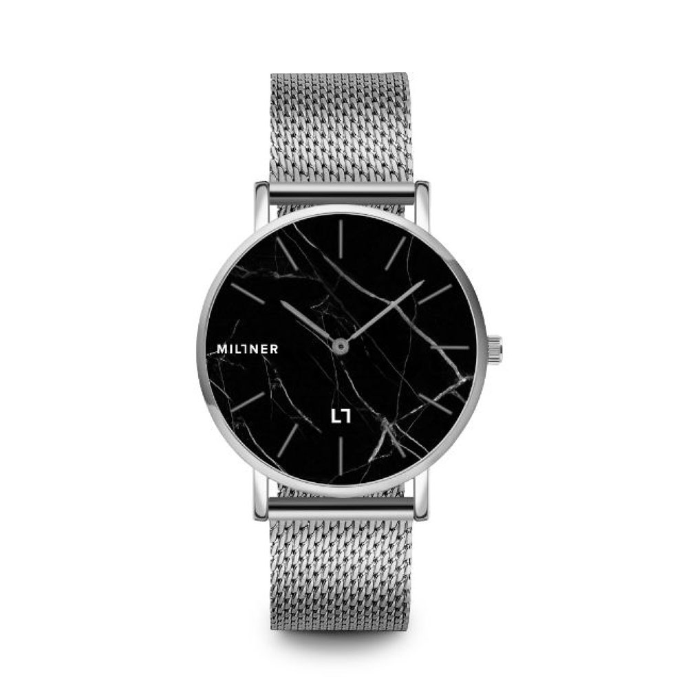 Ceas de dama Millner Camden Marble Silver Black