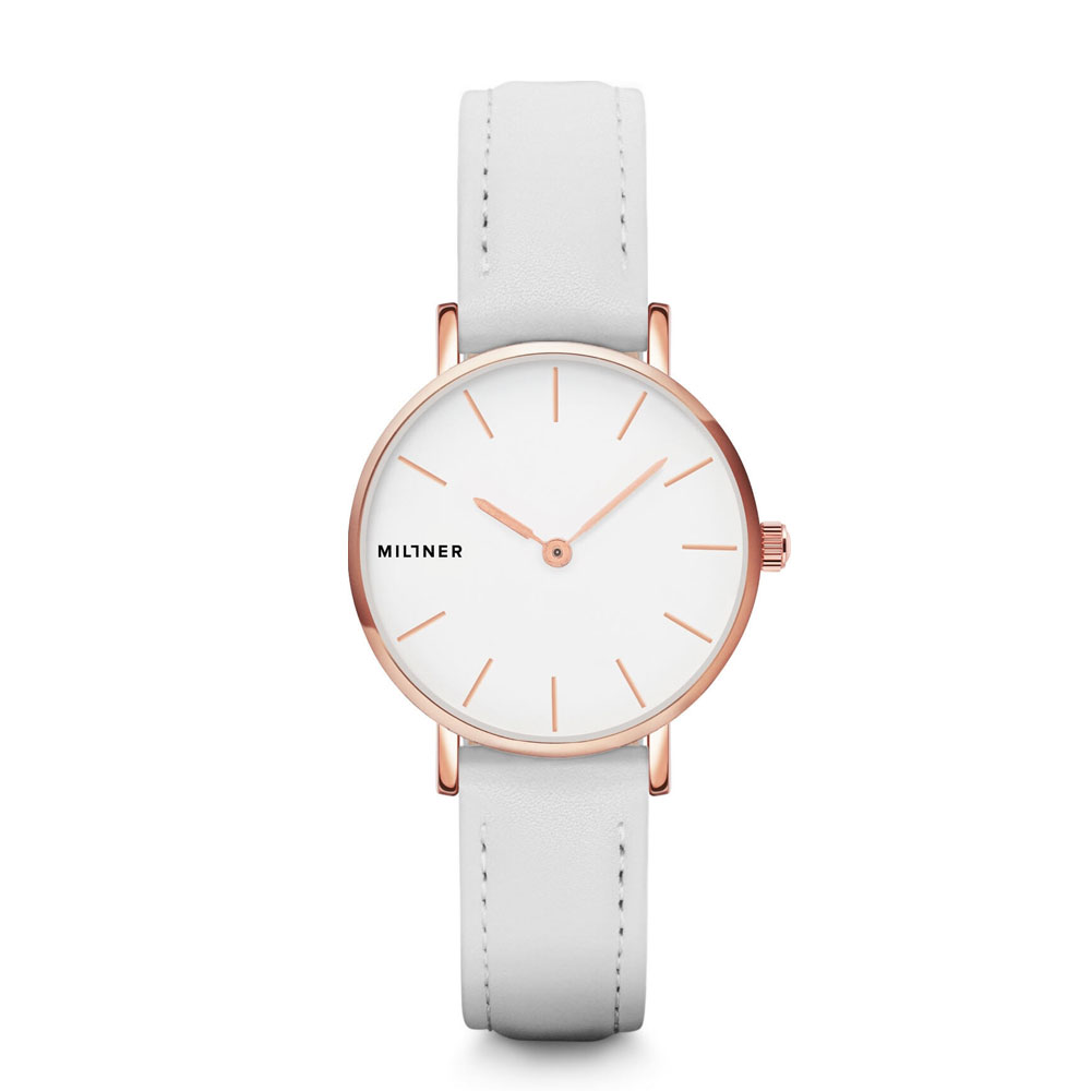 Ceas de dama Millner Mini White Leather